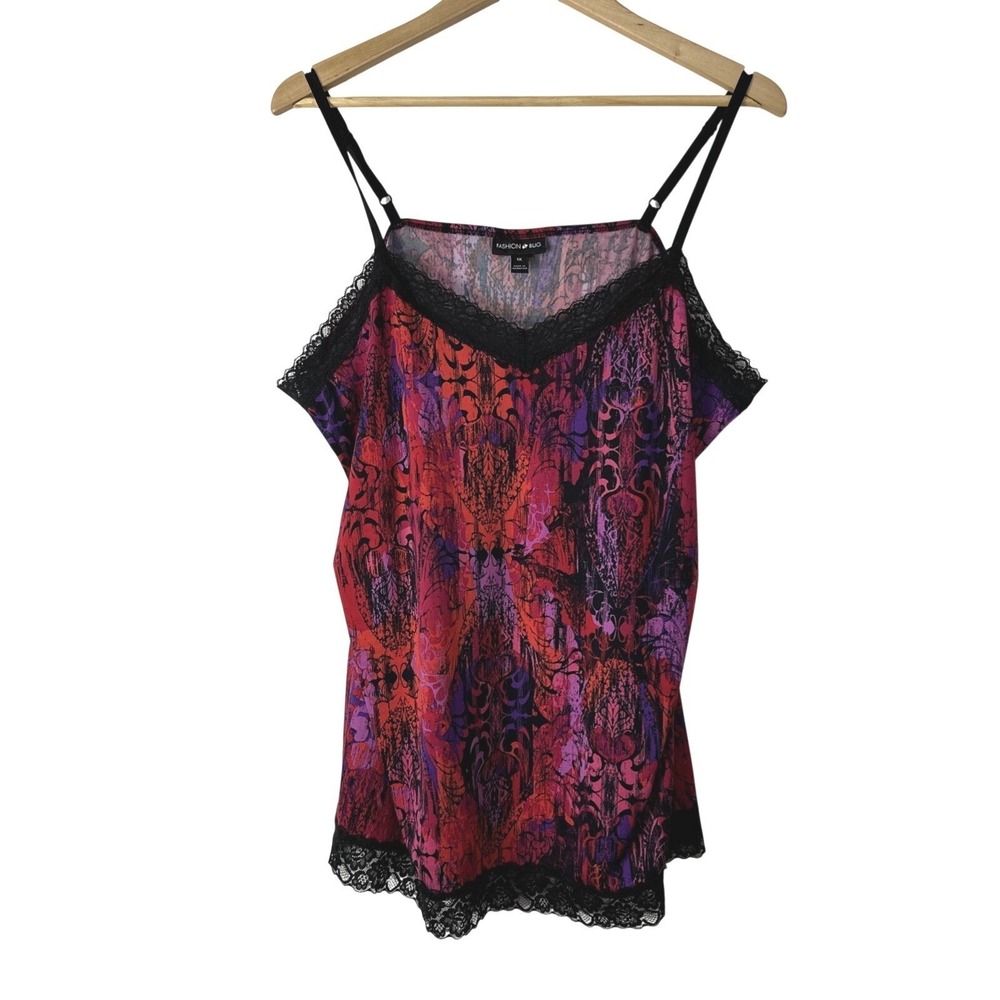Fashion Bug Y2K Babydoll Lace Top Womens 1X Vintage Artsy Gothic Boho Fairy Plus